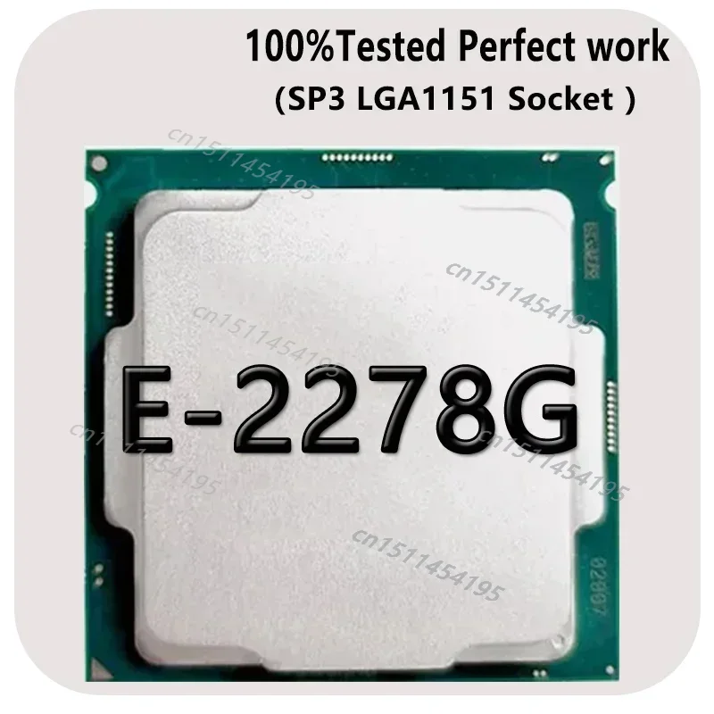 C240 마더보드용 고품질 Xeon platiunm E-2278G 버전 CPU 16MB 3.4GHZ 8코어/16Therad 80W 프로세서 LGA-1151 사용
