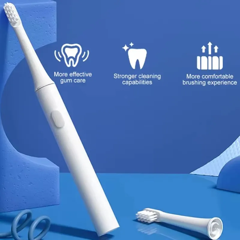 T10 소닉 전동 칫솔 스마트 방수 칫솔 헤드 브러쉬 IPX7 충전식 USB 치아 미백용