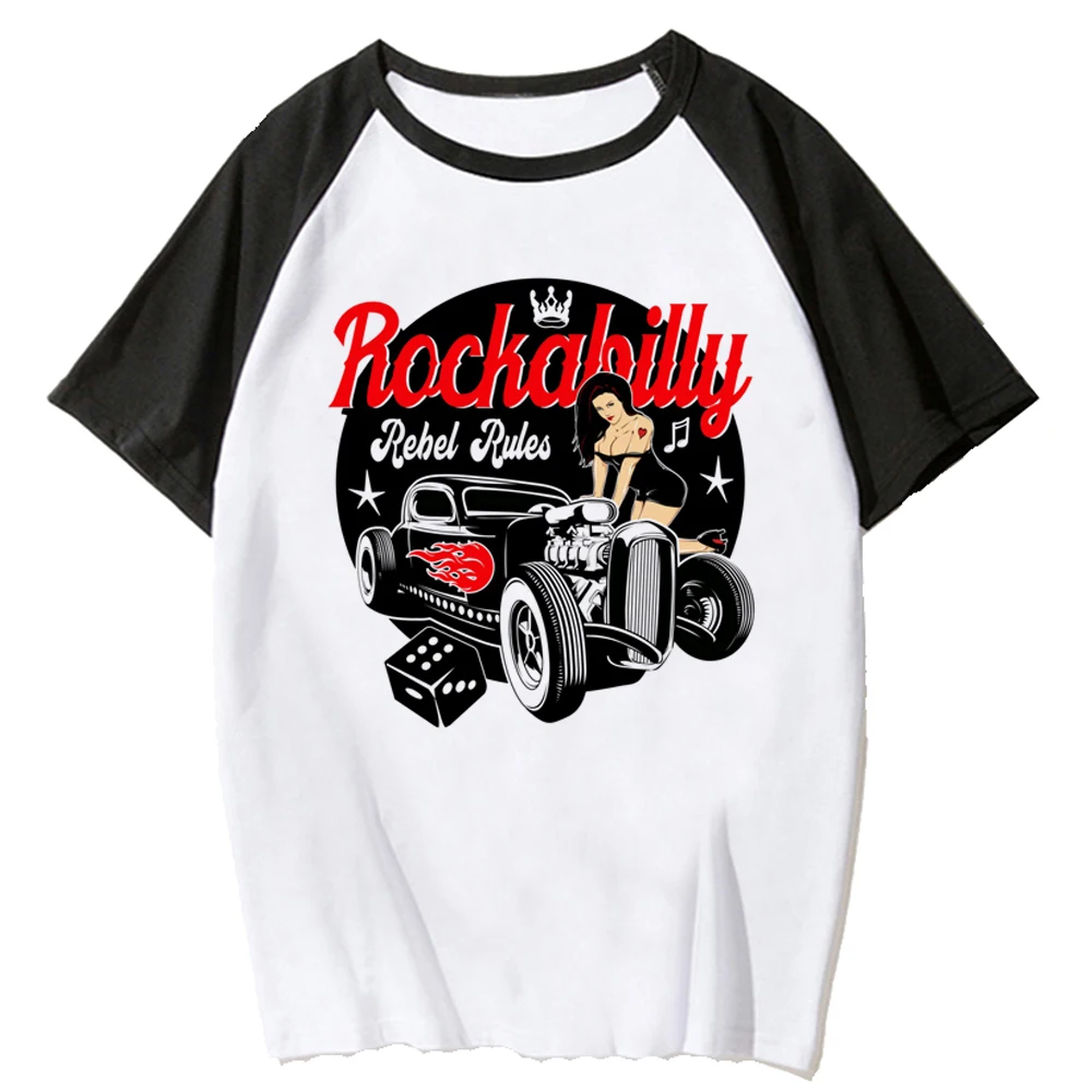 Plus Size Rockabilly Shirts Camisetas Rockabilly Mujer Rockabilly Música  Hot Rod Calcetín Hop Dance Vintage Rock, image size:1000x1000