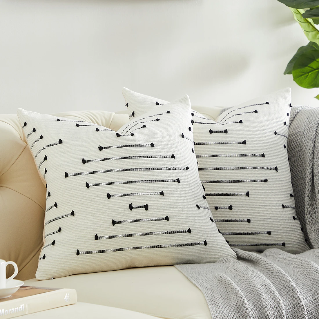 Желтые наволочки в стиле бохо, геометрические, Льняные Декоративные наволочки для домашних диванных подушек, Квадратные наволочки для диванных подушек, размеры 45x45