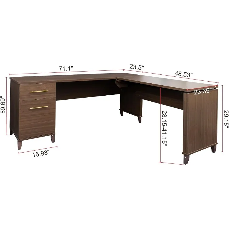 Ljustra L-Shaped Desk Storage