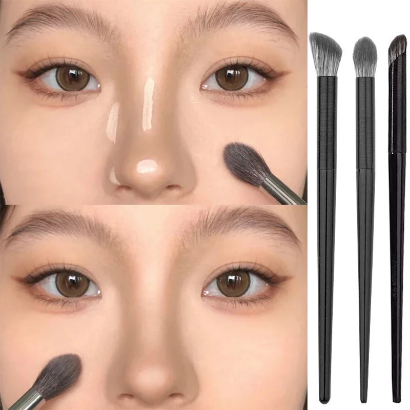 3pcs Professional Nose Shadow Brush Eye Angled Contour Sickle-shaped Makeup Brushes Beauty Cosmetic Blending Concealer Tool 1
