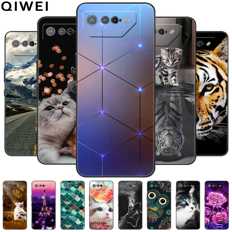 Per Asus Rog Phone 7 Ultimate Case Silicone Lovely Cats Soft Tpu Cover Per Asus Rog Phone 7 Ultimate Protection Cases Funda Capa