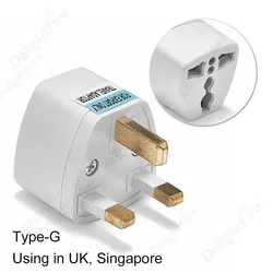 Universal Travel Power Adapter with EU Plug Conversion - UK Plug - B (3pcs)