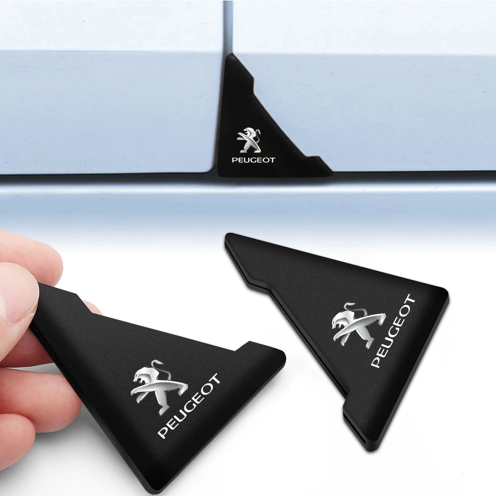 2pcs Car Door Corner Cover AntiScratch Silicone Protector Accessories For Peugeot 206 307 308 3008 207 208 407 508 2008 5008 car door corner cover