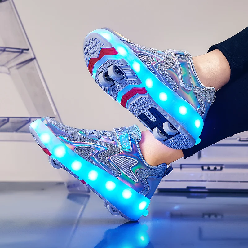 Lighting LED shoes - White sneakers | LED shoes