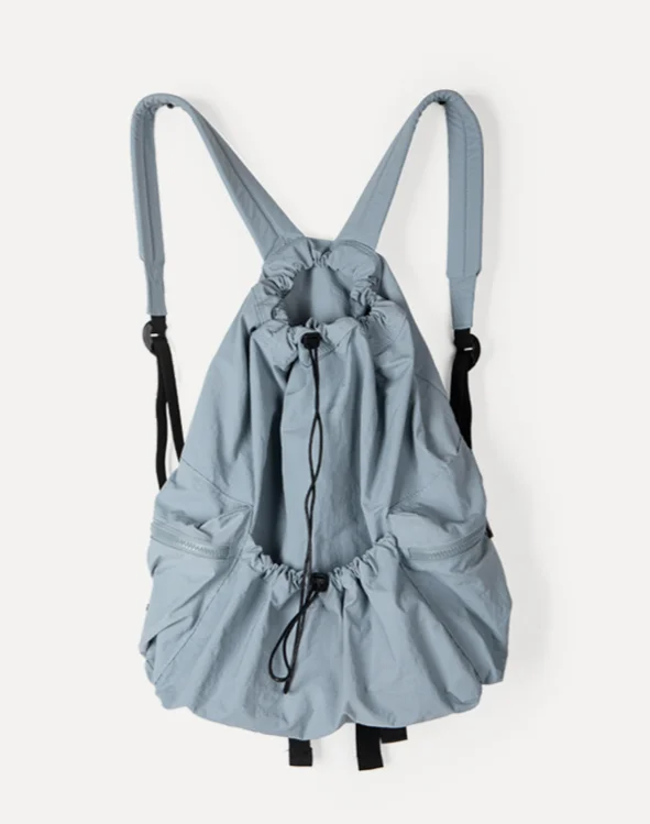 Sac à dos de voyage léger pour femme avec cordon de serrage en tissu nylon forestier de conception de niche japonaise et coréenne 2024_voghion.com