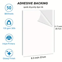 A4 High Glossy Self-adhesive Photo Paper/50 sheets 135gsm size for inkjet printers, peel and stick photos, crafts, scrapbooks 2