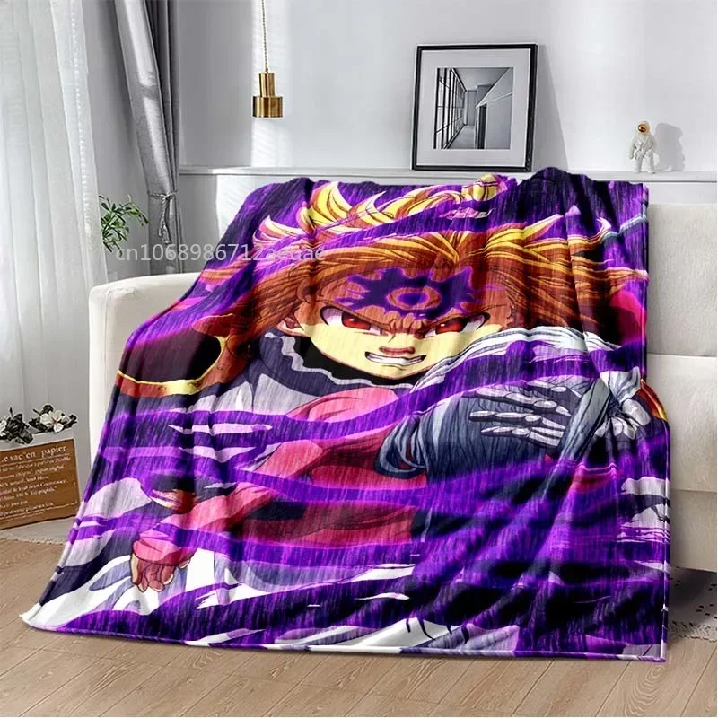 Thicken Blanket Anime The Seven Deadly Sins Printed Flannel Blankets for Beds Sofas Warm Bed Sheet Soft Blanket 5
