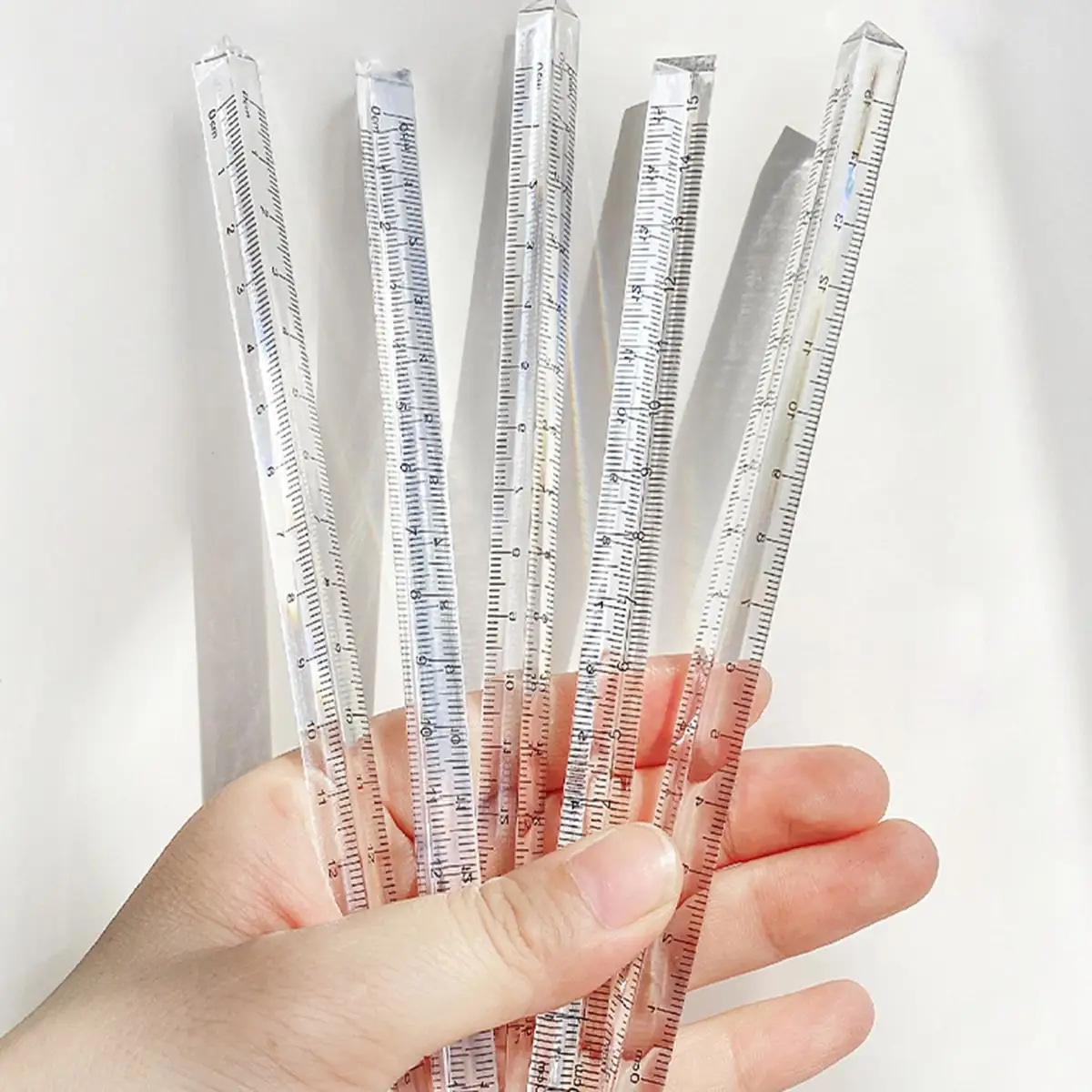 Triangle ruler transparent multi-function for DIY drawing