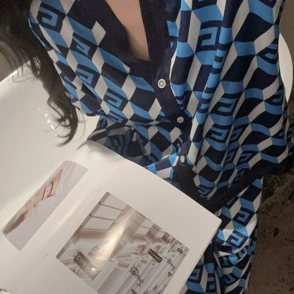 Azure Elegance Women Pajama