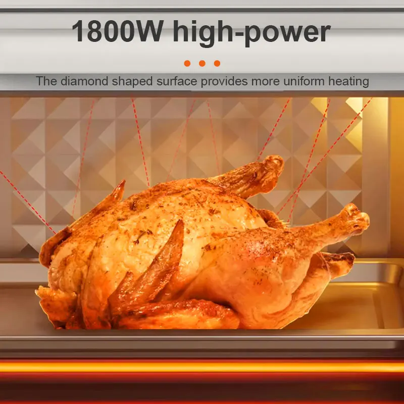 YYHC- Multifunctional Overheating Protection 18L Large Capacity Non-slip Feet Air Fryer Toaster Oven