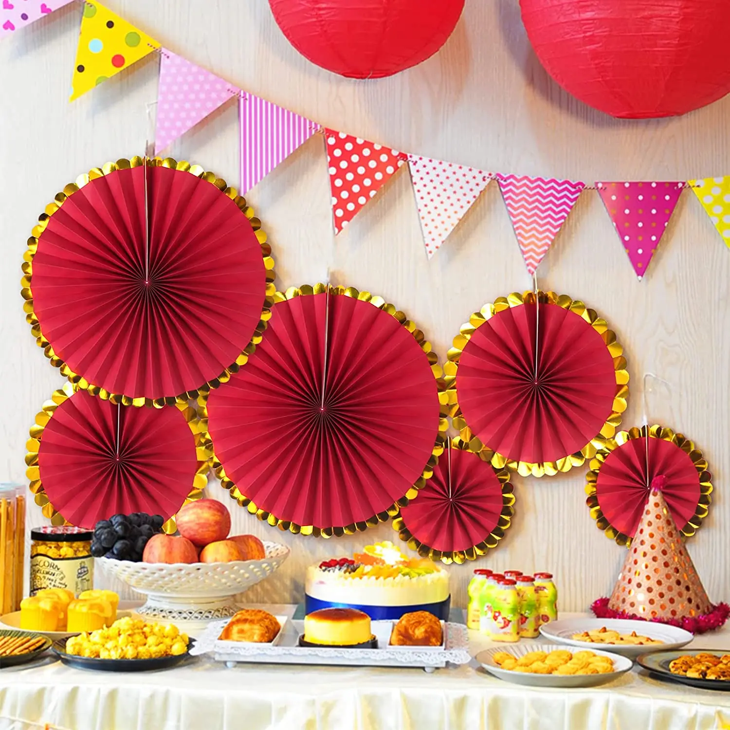 NUPTIO Candela Lanterne Decorazioni di Halloween -10pcs Oro Tremolante