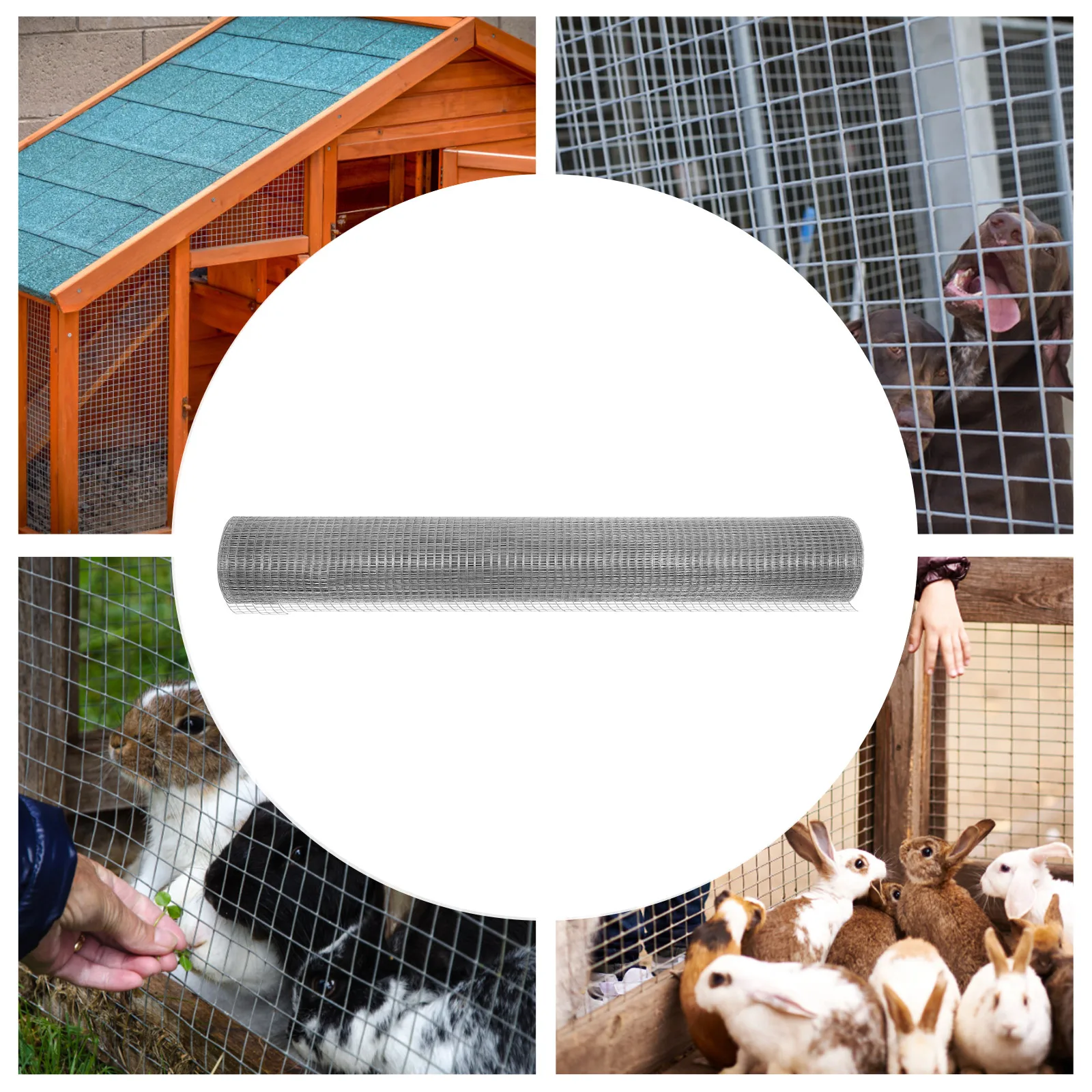 

48"x100' 1/4 Inch Hardware Cloth Galvanized Steel Wire Welded Fence Mesh Roll Poultry Vegetables Fence Cuttable With Gloves