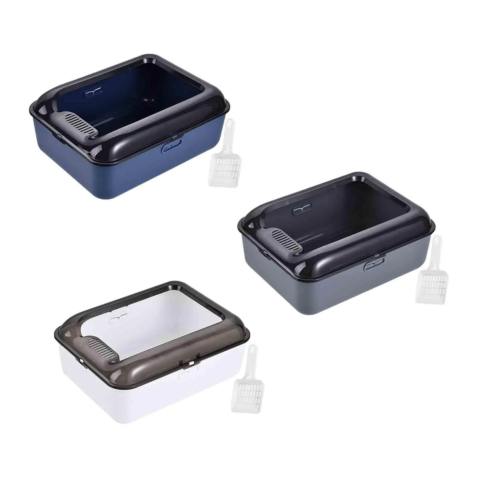 Open Top Pet Litter Tray Cat Litter Container Easy to Clean and Assemble Cat Litter Basin Cat Litter Box with Scoop Removable Open Top Pet Litter Tray Cat Litter Container Easy to Clean and Assemble Cat Litter Basin Cat Litter Box with Scoop Removable
