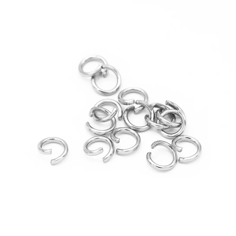 100pcs/lot 5/6/7/8/9/10mm stainless steel DIY Jewelry Findings Open Single  Loops Jump Rings & Split Ring for jewelry making - AliExpress