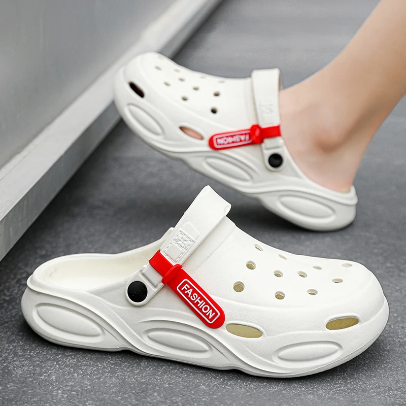 Summer Sandals Men New Fashion Cave Shoes Comfortable Soft Sole Outdoor Indoor Men's  Garden Clogs Beach Shoes Slippers 4