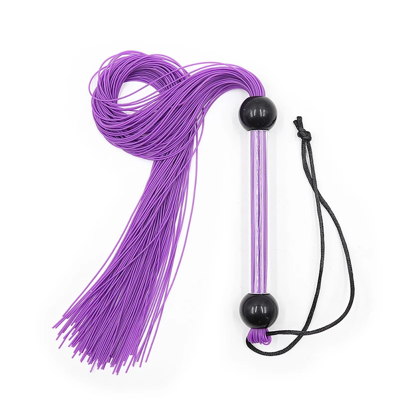 Silicone Tassel Horse Whip 51cm Equestrian Teaching Training Riding Whips With Handle Flogger Spanking for equestrian whip riding accessories