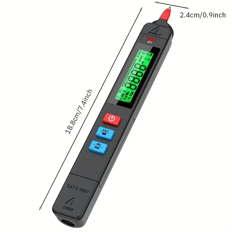 BSIDE Z1 Digital Multimeter Tester Smart Pen Type Voltage Detector DC AC Capacitance Ohm NCV Hz Diode Continuity Meter