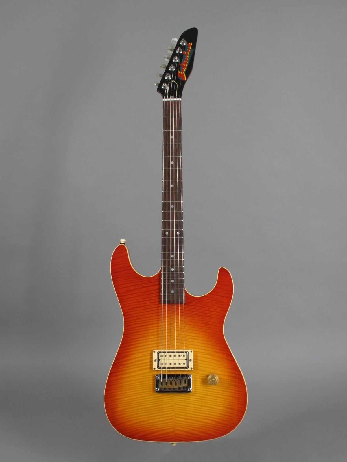 Custom electric guitar, no headstock logo,