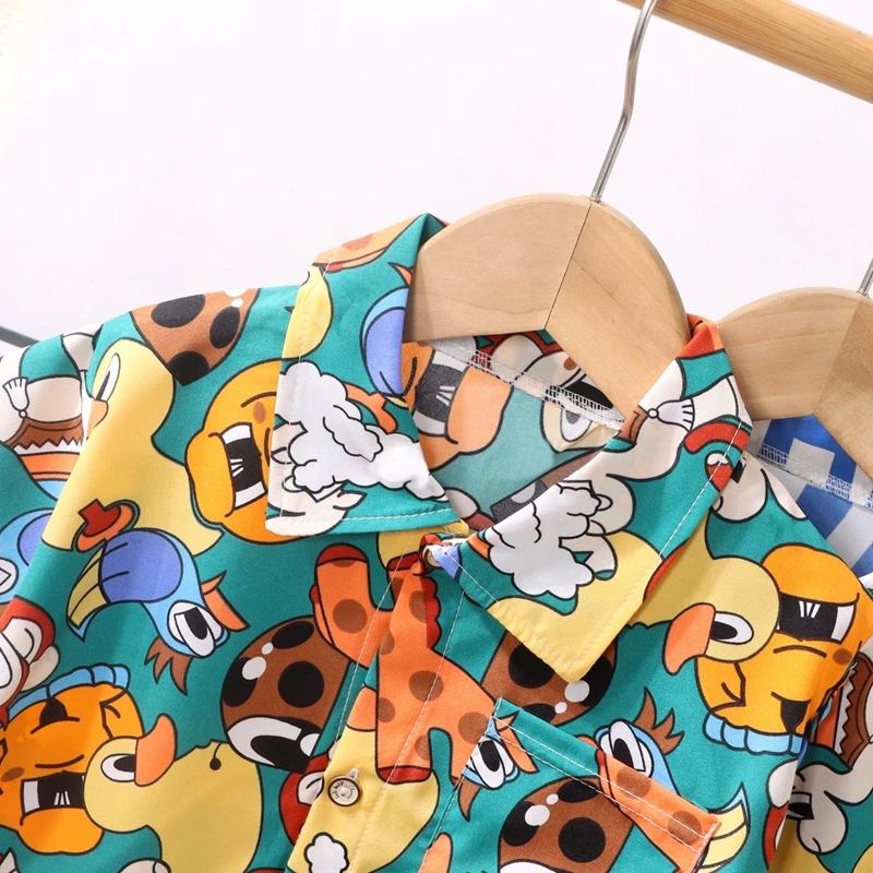 Fashion Summer Clothes Short Sleeve Tees Kids Cartoon Animal Baby Boys Girls Blouses Children Tops Shirts Toddler Tshirt 2-12Y