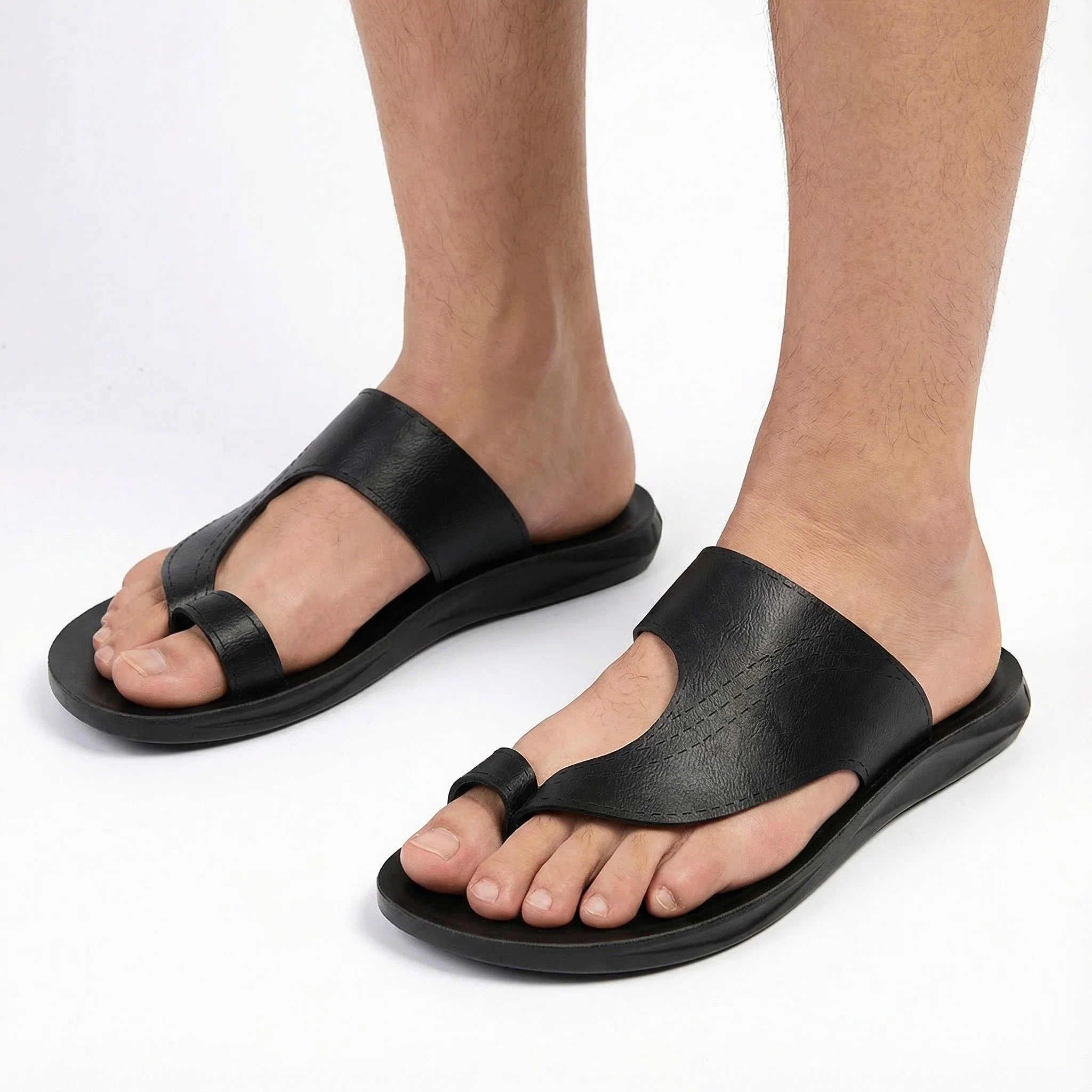 Flip-Flops for Men Summer Slippers New Arrival Comfortable Anti-Slip Cross-Border European Size Durable Toe-Strap Shoes for Men - 5