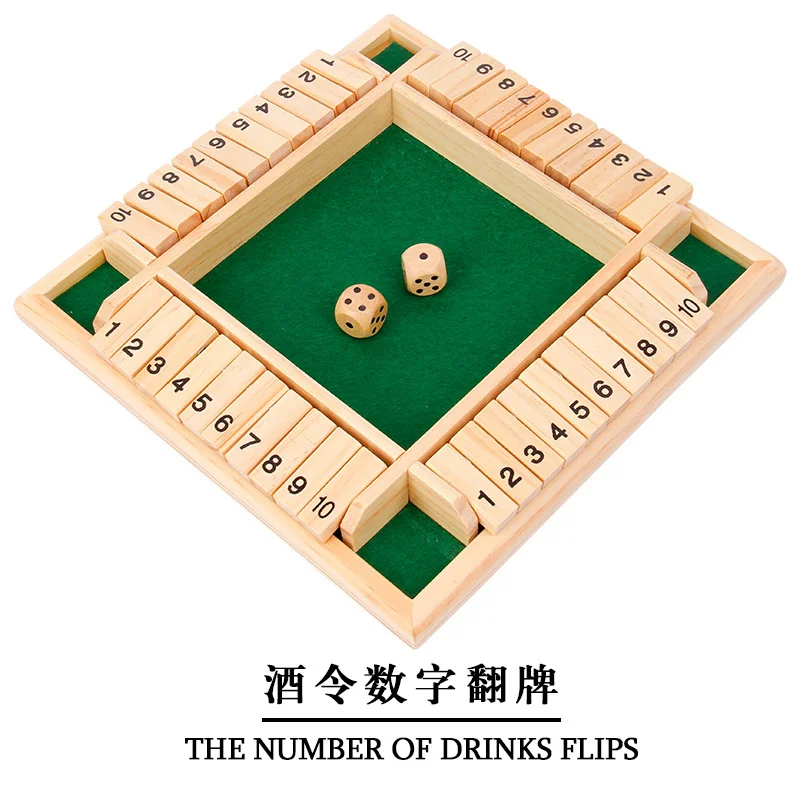 

Traditional Digital Four Sided Funny Puzzle Board Game Shut The Wood Box Board Set Deluxe Number Education Toys For Childern