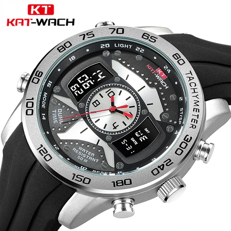 2022 KAT-Wach Watch Digital Men JPN Movement watches Quartz Male Chronograph Luxury Men Sports Wristwatch Relogio Masculino