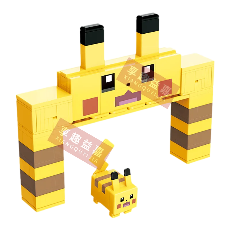 8Pcs/Set Pokemon Quest Building Blocks Pikachu Mewtwo Charmander Eevee  Squirtle Bulbasaur Grand Adventure Series Anime Toy Gifts