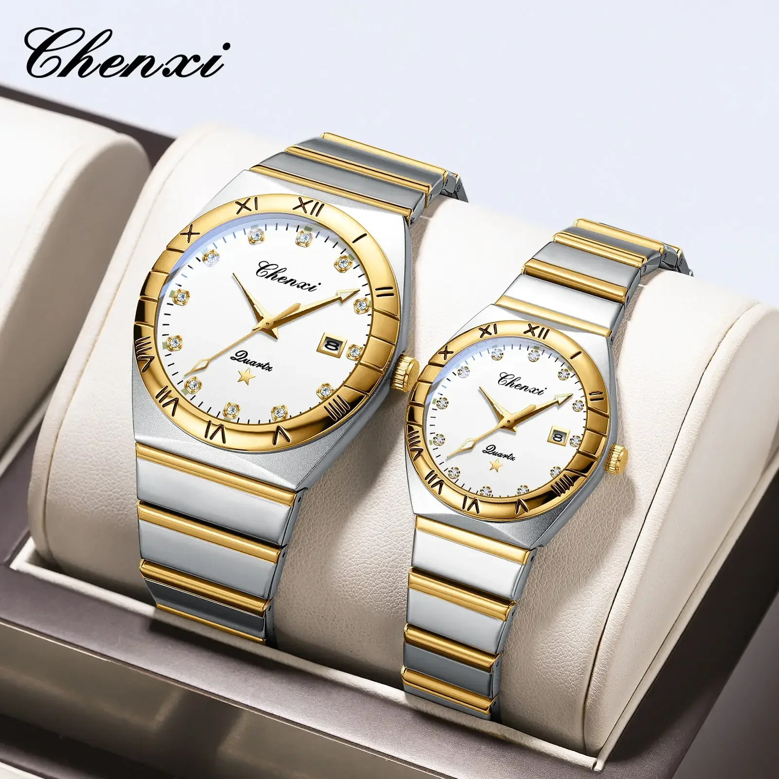 Chenxi 640 Couple Watches New Quartz Parejas Watch for Men Women Gift Clock Wristwatch Life Waterproof Часы Женские Наручные
