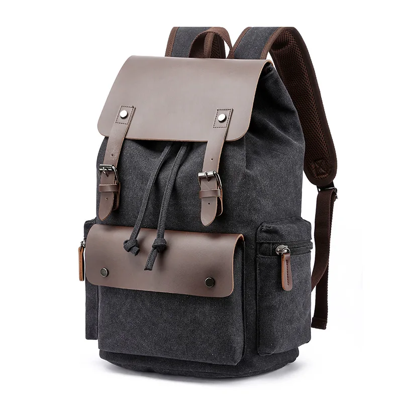 

MARKROYAL Canvas Retro Men's Backpack Large Capacity 20-35L Anti-Theft Bag Wear-Resistant Back for School Teenagers Dripshipping
