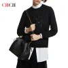 CHCH Women's Hoodie New Black Round Neck Embroidered Women's Top 1