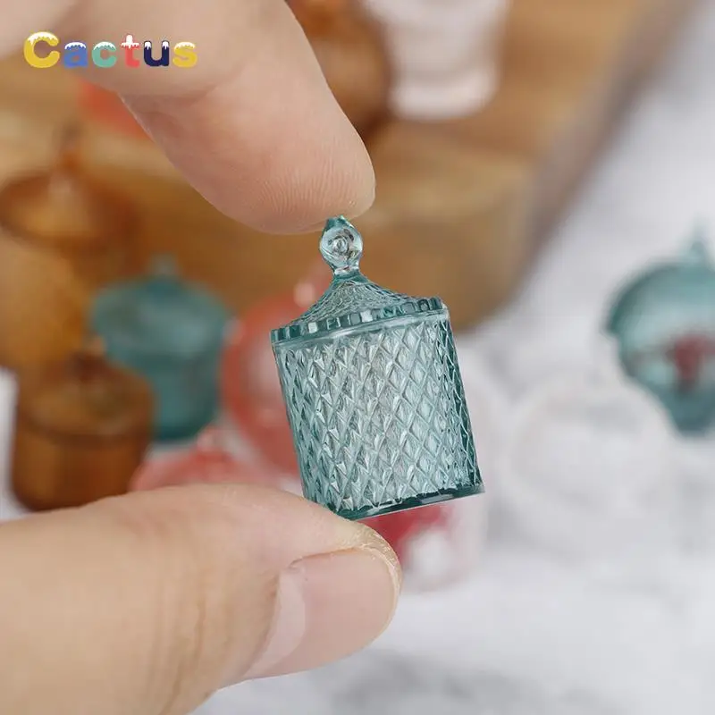 

MYPANDA 3 шт./компл. 1:12 кукольный домик миниатюрная аксессуары для кукол игрушки банка для конфет прозрачная