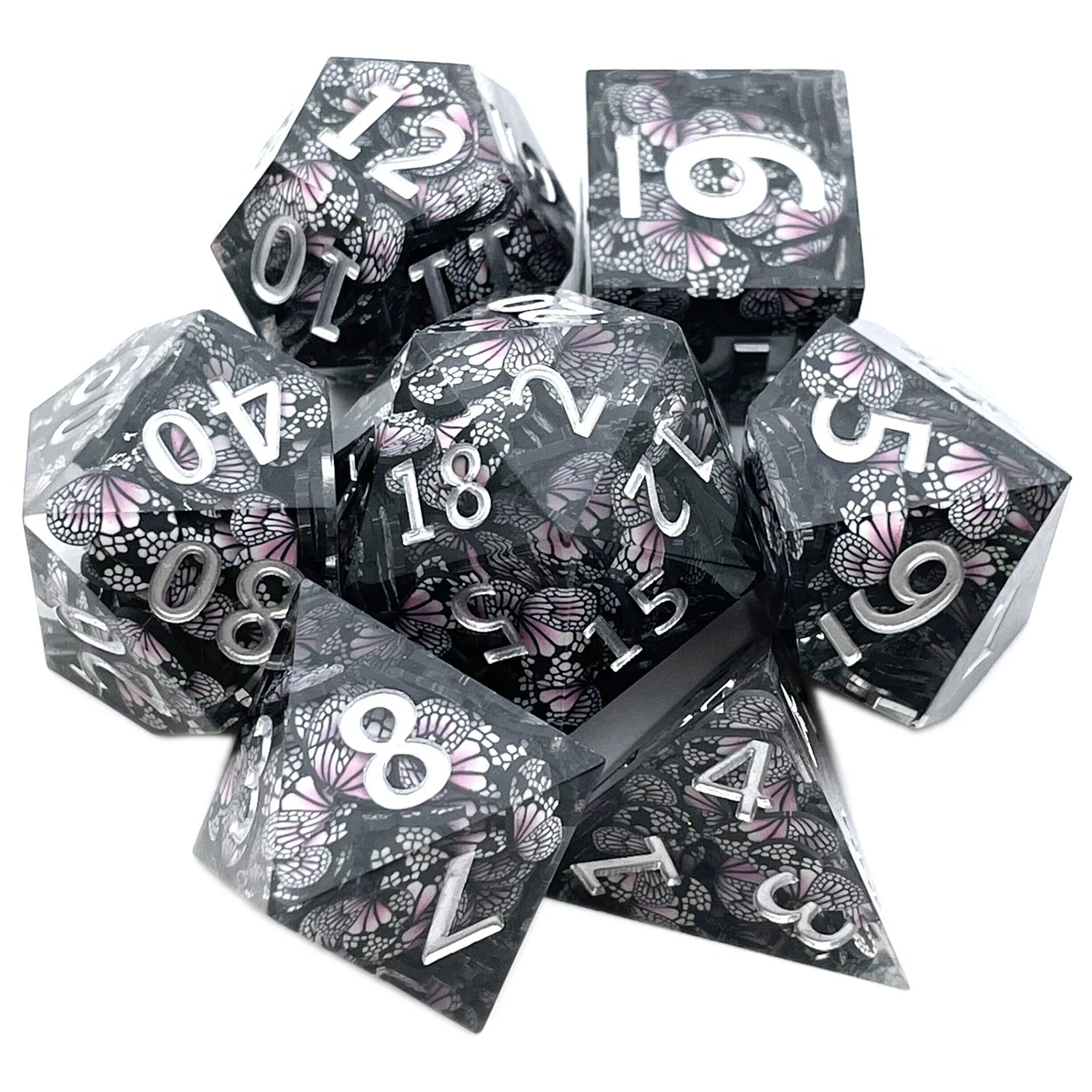 Dice Set Solid Polyhedral Dice for Role Playing Resin Dragon Scale D Rpg Rol Pathfinder Board Game 7PCs