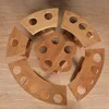 Display Stand Bracket Japanese Scroll Holder Ice Creams Waffle Bamboo Restaurant Food Storage 4