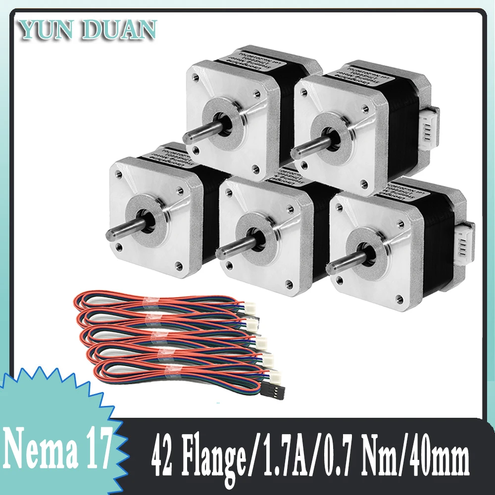 Motore Passo-passo 1.5A 42 Motore Passo-passo Nema 17 4-Lead 42BYGH Motore Passo-passo 17HS4401S Con Cavo Dupont A 4 Pin Parti Della Stampante 3D