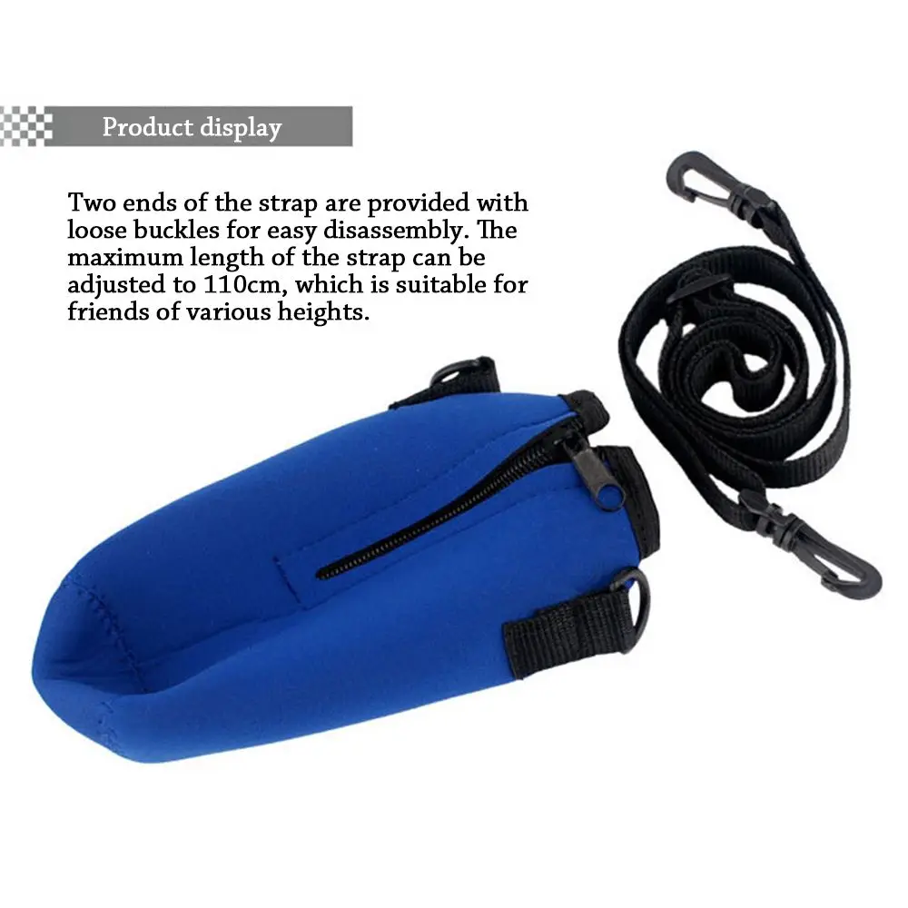 Portable Bottle Pouch Adjustable Shoulder Strap Insulated Neoprene Bottle Holder Bag Water Bottle Carrier Pouch Cover