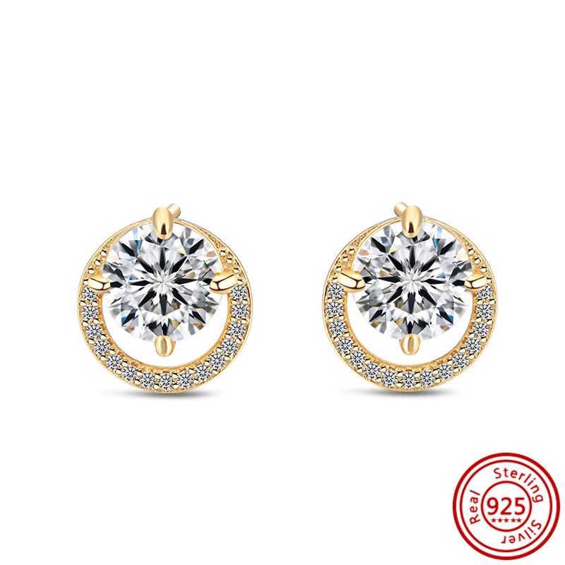 New 925 Sterling Silver Earrings Affection Eternal Shine Hearts Zircon Butterfly Snowflake Flowers Earrings Wedding Fine Jewelry
