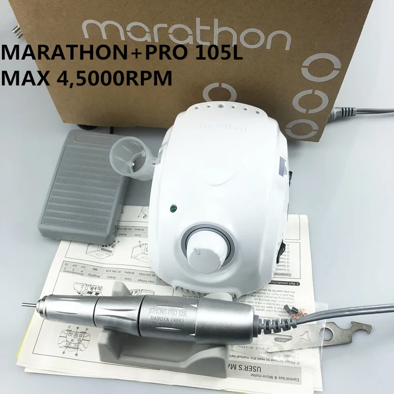 Новинка STRONG MARATHON champion-3 Strong 210 PRO 105L ручка 45000 об/мин Электрическая дрель для ногтей
