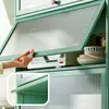 Modern Bamboo Kitchen Cabinet Home Kitchen Furniture Multi-layer Cabinets with Doors Floor Locker Microwave Oven Storage Cabinet 4