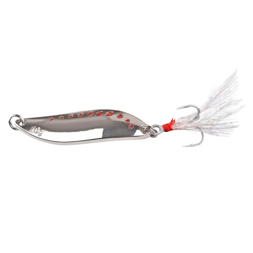 1Pcs Metal Spoon Fishing Lures 2.5g-30g Gold Silver 6