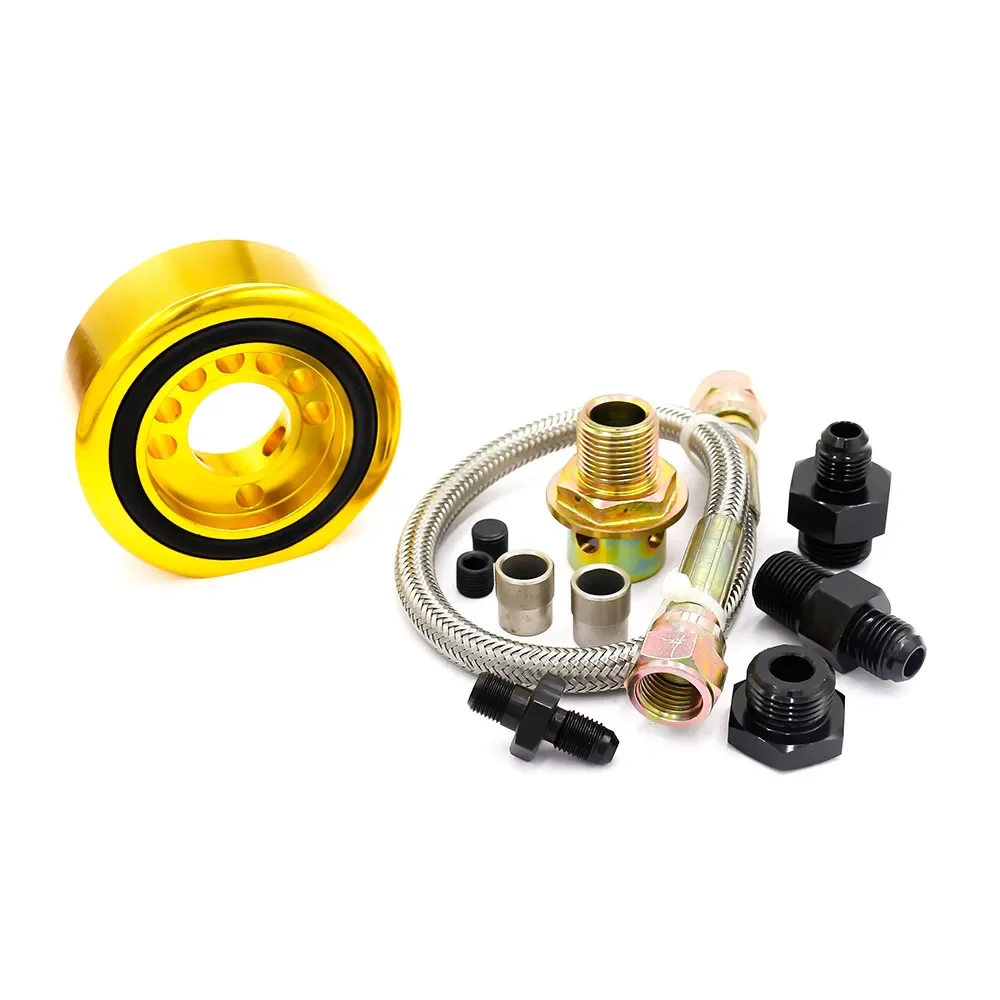 Per Il 1992-2000 Honda Civic B20 Vtec Engine Universal Alluminio Car Oil Filter Cooler Sandwich Instrument Plate Adapter Kit