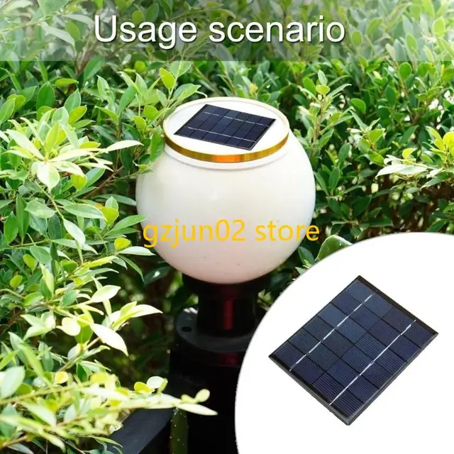 87HB Upgrades 2W Solar Panel 6V High Efficiency Charging Panel High Stability Solar Board for Artware Lawn Light Wall Light 4