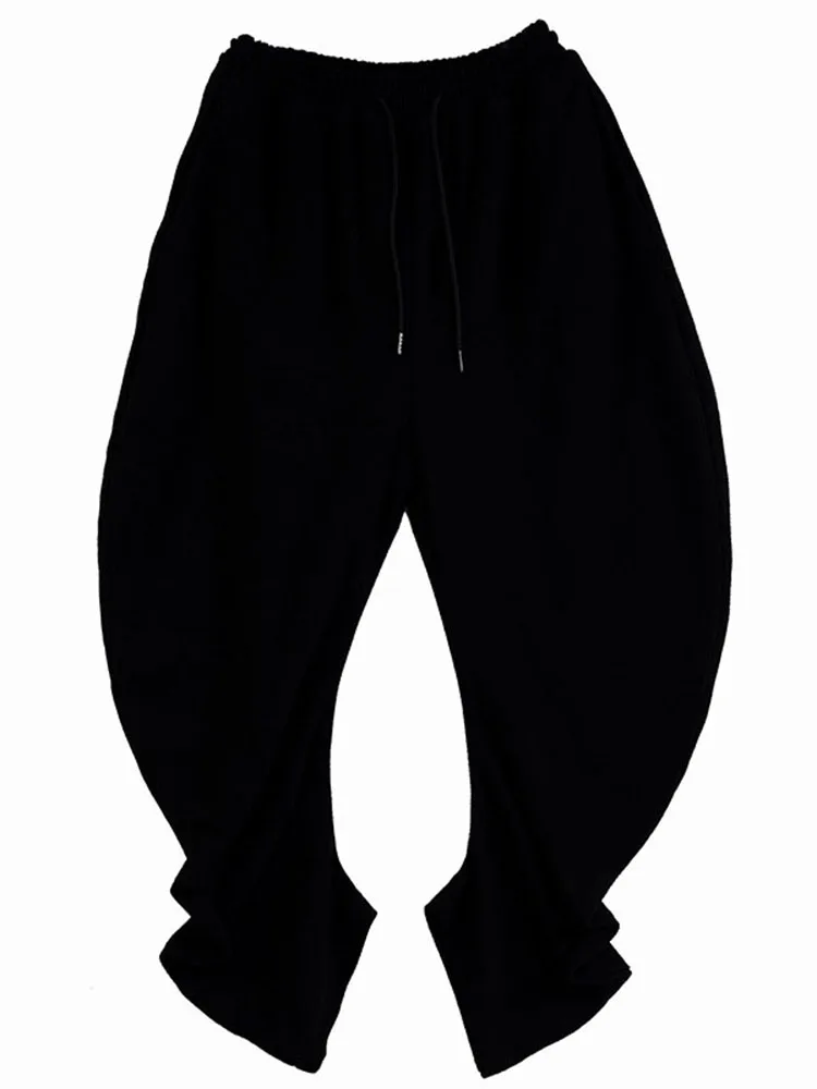 sequel ラインチノ　ブラック　Lサイズ　新品未使用 New Black Men Clothing Loose Straight Velvet Pants Scimitar