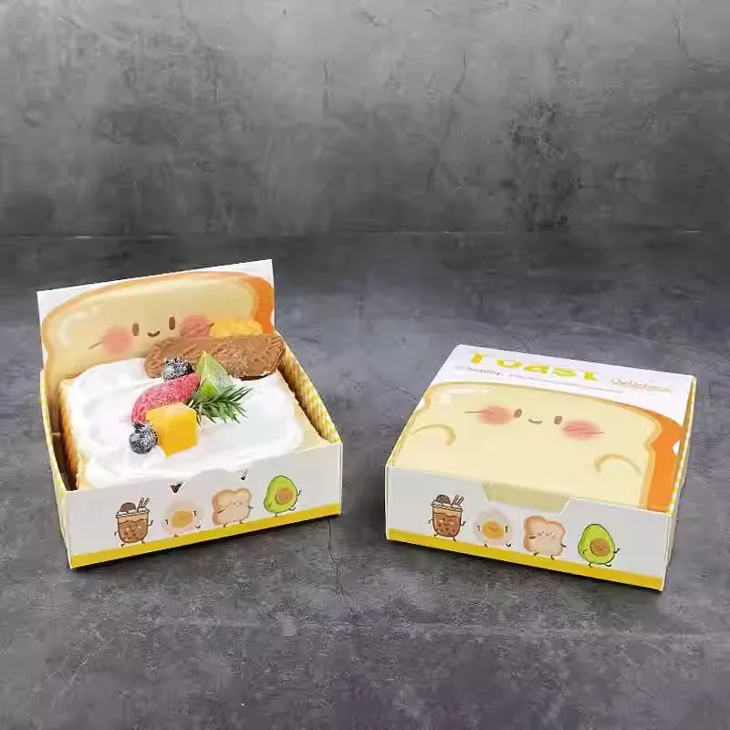 

50 шт. коробка для тостов, хлеба, торта, мороженого, капкейка, пекарни, десертов, выпечки, пищевая упаковочная коробка, бумажная Подарочная коробка, технические принадлежности