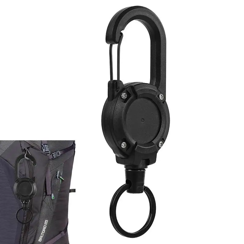 retractable-keychain-key-ring-id-badge-holder-multifunctional-carabiner