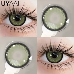Enhanced Fashion Blue-Green Eye Color Lenses - Natural Y2K Korean Style (Mirage Green)
