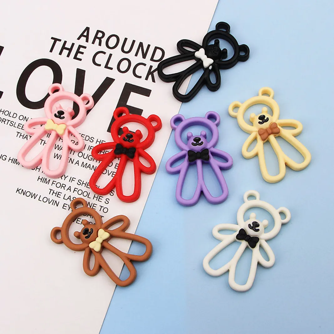 

5 шт. оптовая продажа, Креативные украшения из смолы в виде бабочки, медведя, скрапбукинг, кабошон, аксессуары для украшения