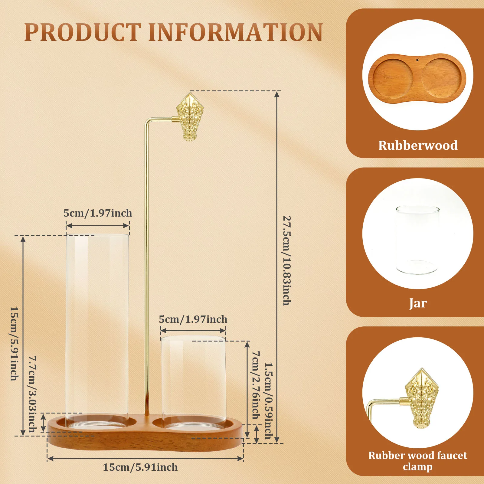 Wooden Incense Holder Upside Down Incense Burner with Glass Ash Catcher Incenses Stick Holders for Yoga Meditation Home Decor