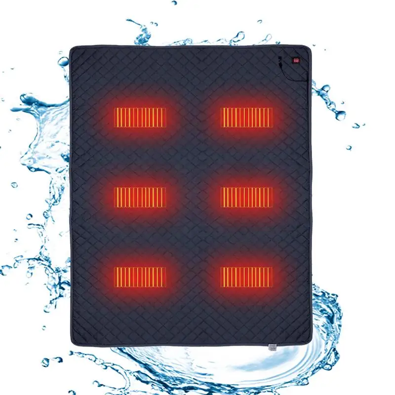 

180x150cm USB Heating Sleeping Mat 6 Heating Zones Adjustable Temperature Electric Heated Pad for Outdoor Camping Tent Mat